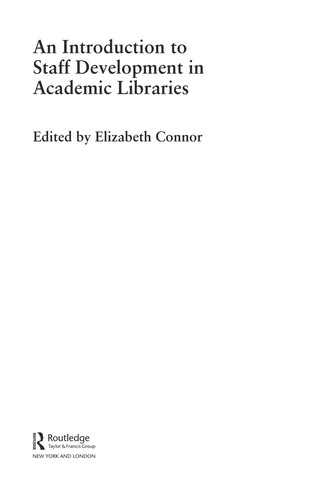 An introduction to staff development in academic libraries