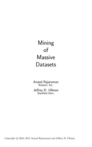 Mining of Massive Datasets
