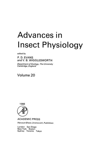 Advances in Insect Physiology, Vol. 20