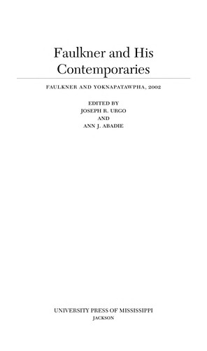 Faulkner and His Contemporaries