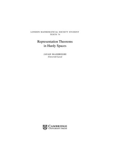 Representation Theorems in Hardy Spaces