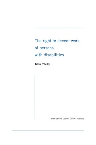 The Right to Decent Work of Persons with Disabilities
