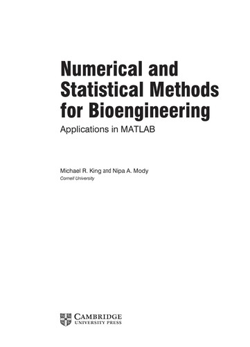 Numerical and Statistical Methods for Bioengineering