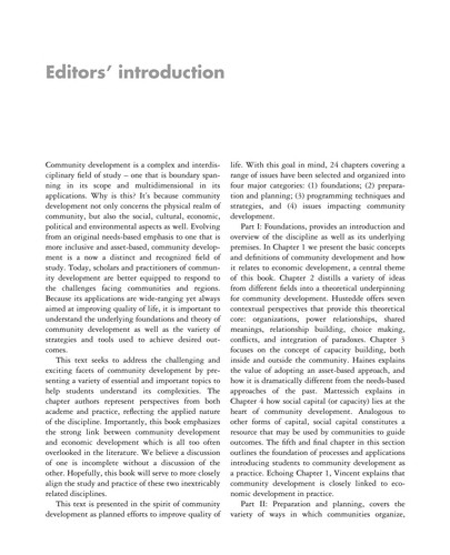 An Introduction to Community Development