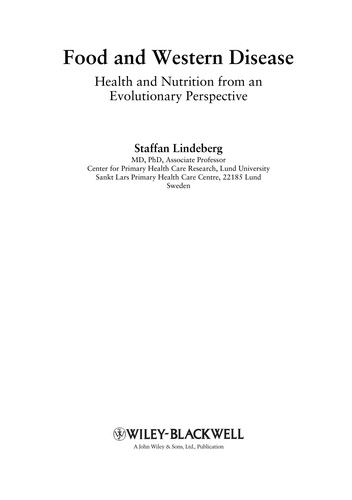 Food and Western Disease