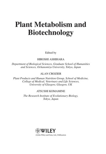Plant Metabolism and Biotechnology