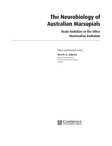 The Neurobiology of Australian Marsupials