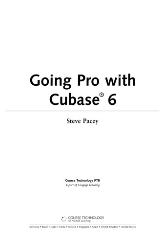 Going Pro with Cubase 6