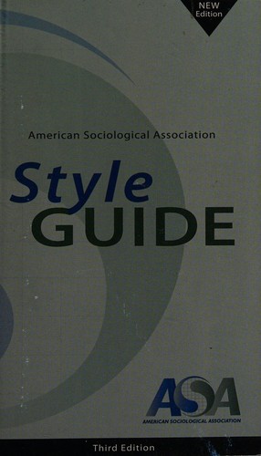 Publication Manual of the American Sociological Association