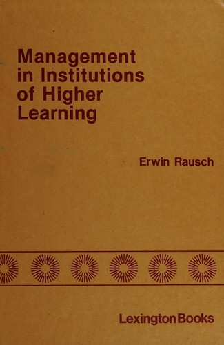 Management in Institutions of Higher Learning