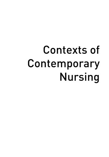 Contexts of Contemporary Nursing