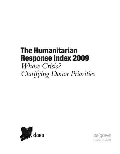 Humanitarian response index 2009