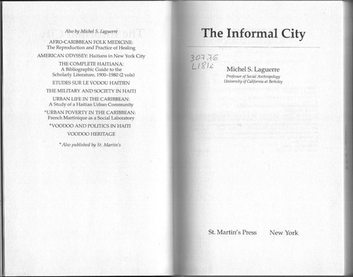 The Informal City
