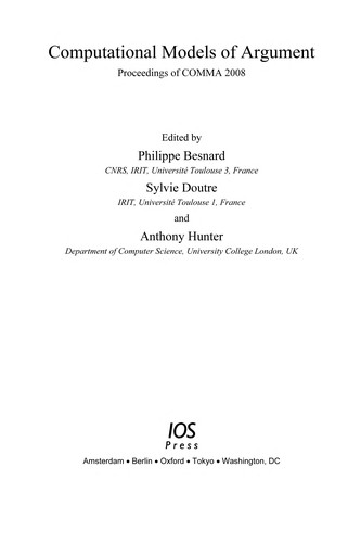 Computational Models of Argument