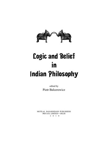 Logic and belief in Indian philosophy