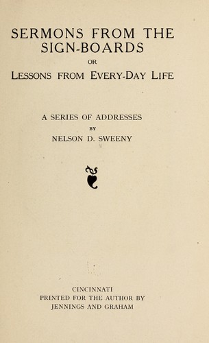 Sermons from the Sign-boards or Lessons from Every-Day Life