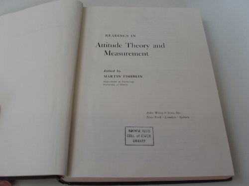 Readings in attitude theory and measurement. --