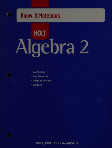 Know-It Notebook, Holt Algebra 2