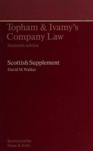 Topham and Ivamy's Company Law