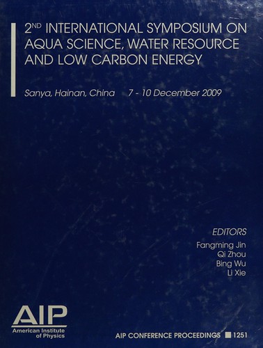 2nd International Symposium on Aqua Science, Water Resource and Low Carbon Energy