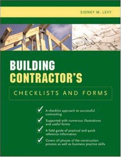 Building contractor's checklists and forms