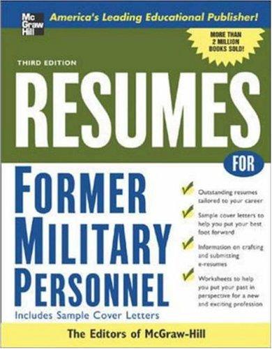 Resumes for former military personnel