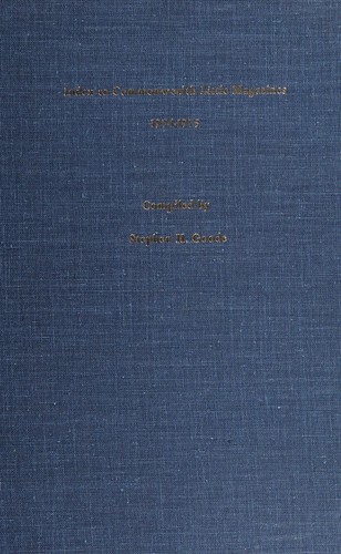 Index to Commonwealth little magazines, 1974-1975