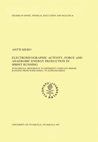 Electromyographic activity, force and anaerobic energy production in sprint running
