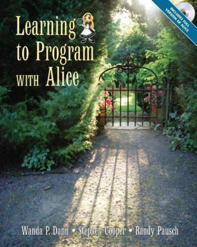 Learning to program with Alice