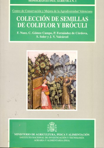 Colección de semillas de coliflor y bróculi