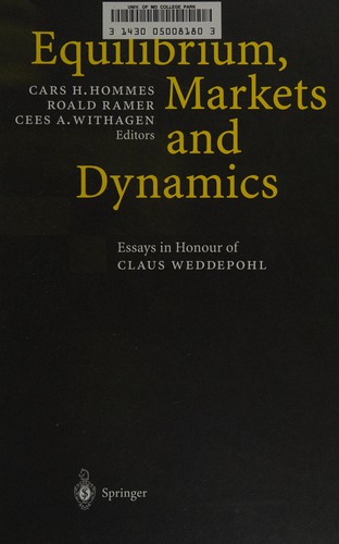 Equilibrium, Markets and Dynamics