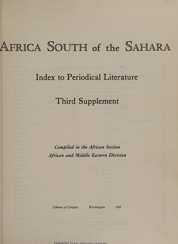 Africa South of the Sahara
