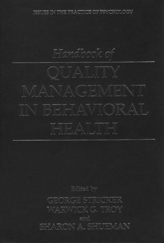 Handbook of Quality Management in Behavioral Health