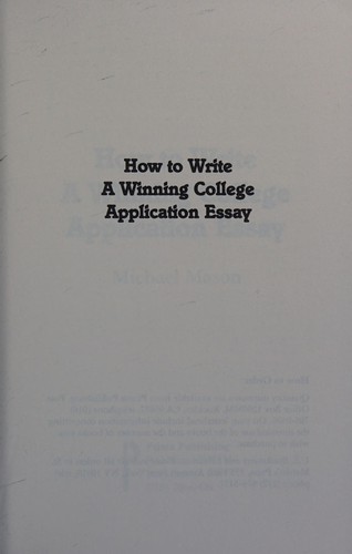 How to Write a Winning College Application Essay