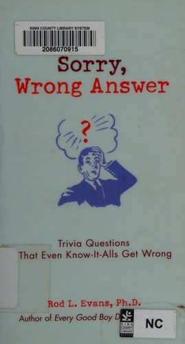 Sorry, Wrong Answer