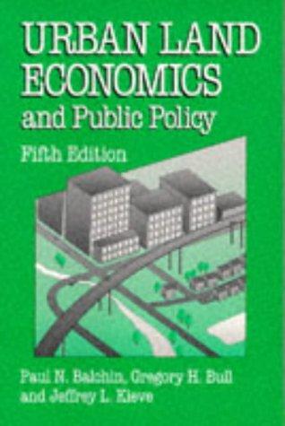 Urban land economics and public policy