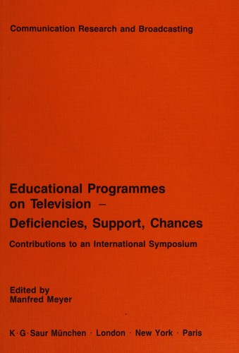 Educational Programmes on Television (Communication Research & Broadcasting)