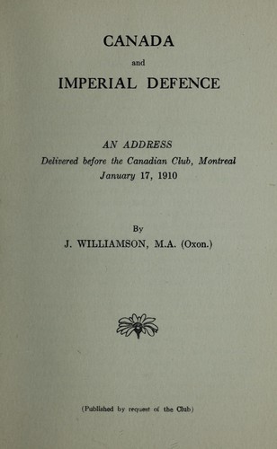 Canada and Imperial Defence