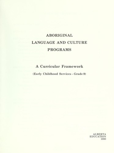 Aboriginal language and culture programs