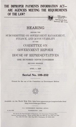 The Improper Payments Information Act