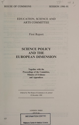 First Report from the Education, Science and Arts Committee