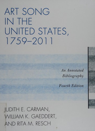 Art Song in the United States, 1759-2011
