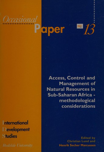 Access, control, and management of natural resources in Sub-Saharan Africa