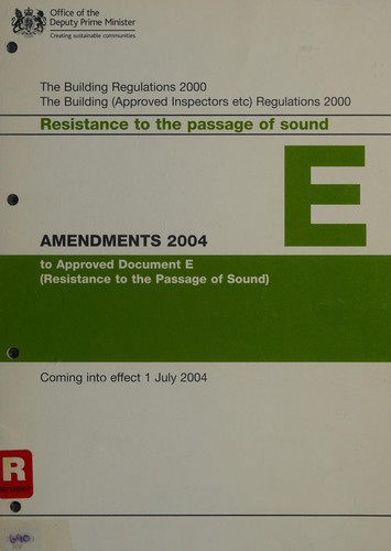 Amendments 2004 to Approved Document
