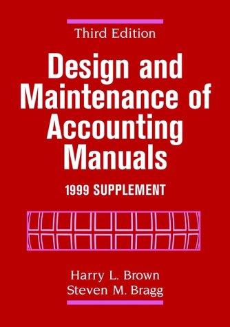 Design and Maintenance of Accounting Manuals