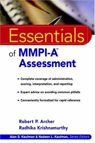 Essentials of MMPI-A Assessment