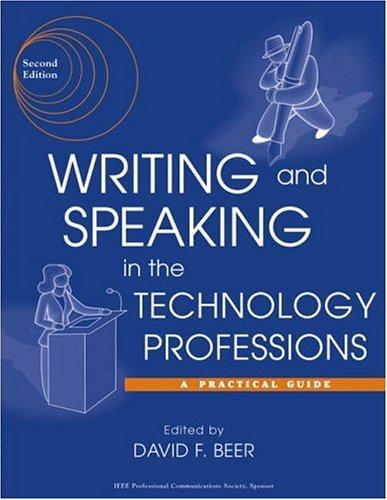 Writing and speaking in the technology professions