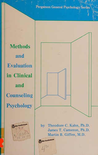 Methods and Evaluation in Clinical and Counseling Psychology