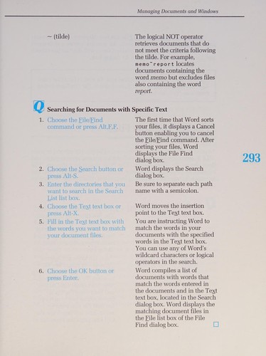 The First Book of Microsoft Word for Windows