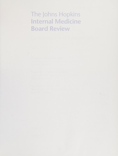 The Johns Hopkins Internal Medicine Board Review 2012-2013